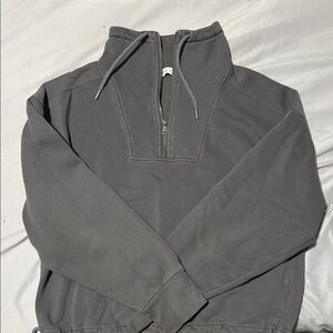 Women’s Gray Half-Zip Sweater